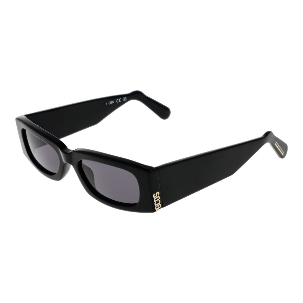 GCDS Black Unisex Sunglasses - Élégant cadre rectangulaire