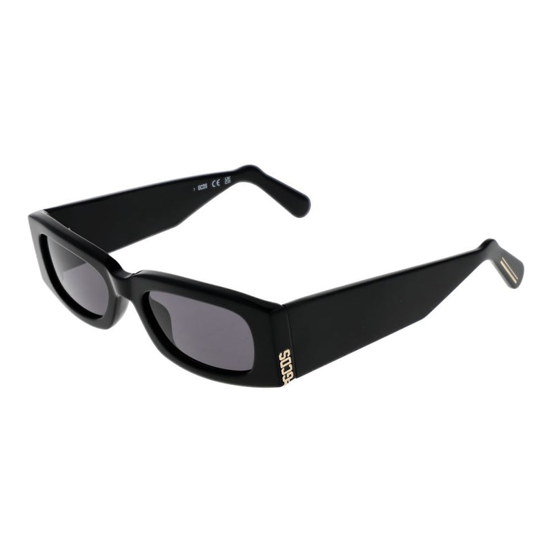 GCDS Black Unisex Sunglasses - Élégant cadre rectangulaire