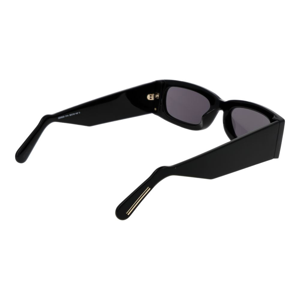GCDS Black Unisex Sunglasses - Élégant cadre rectangulaire
