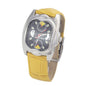 Montre Chronotech en cuir jaune