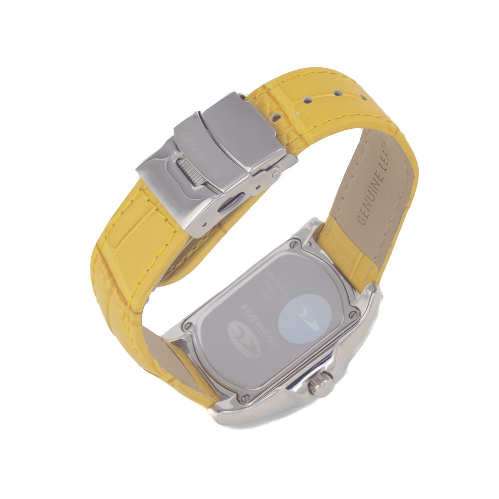 Montre Chronotech en cuir jaune