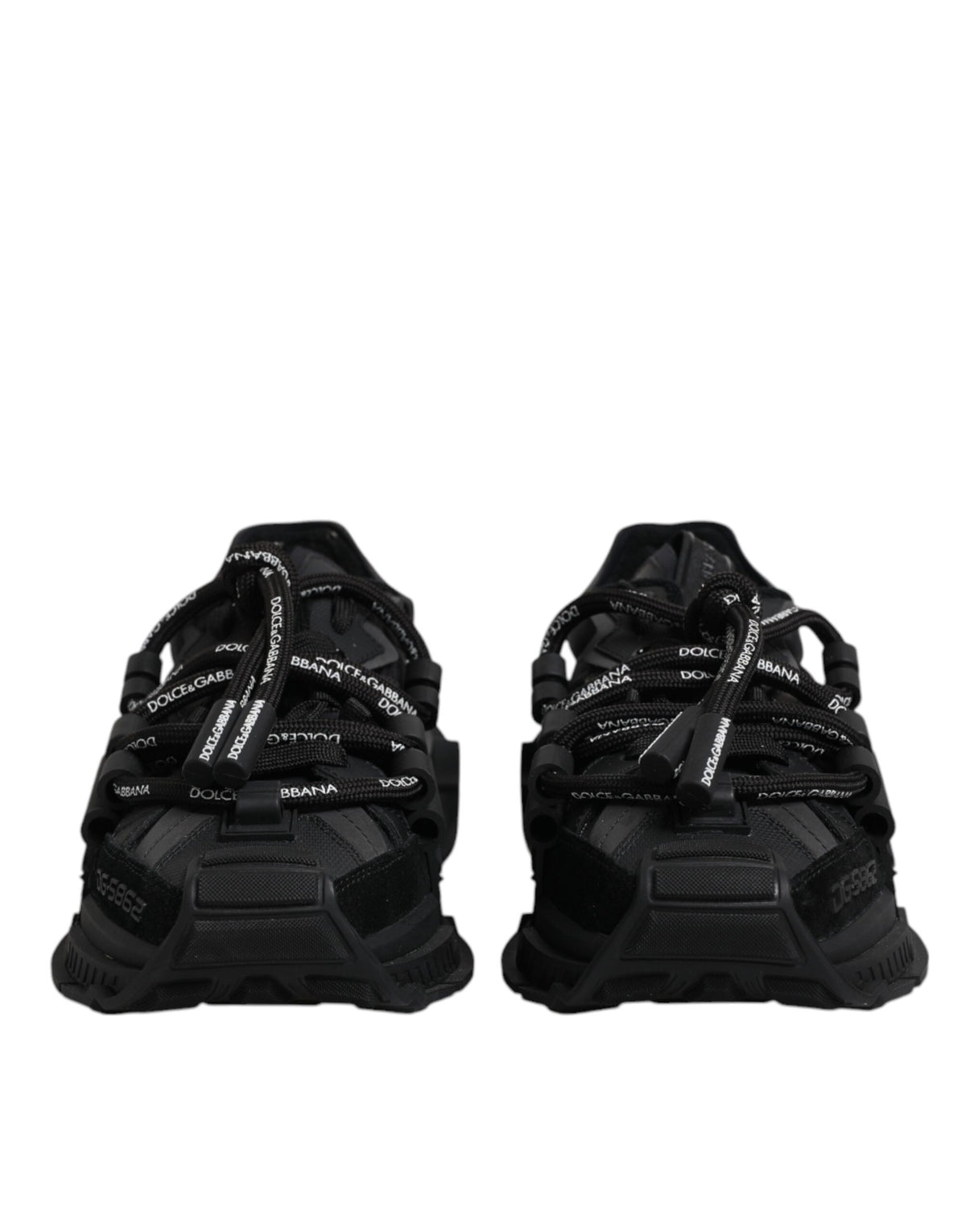 Dolce & Gabbana Black Low Top Space Lace Up Sneakers