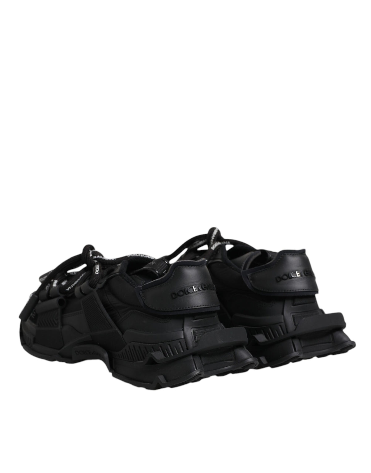 Dolce & Gabbana Black Low Top Space Lace Up Sneakers
