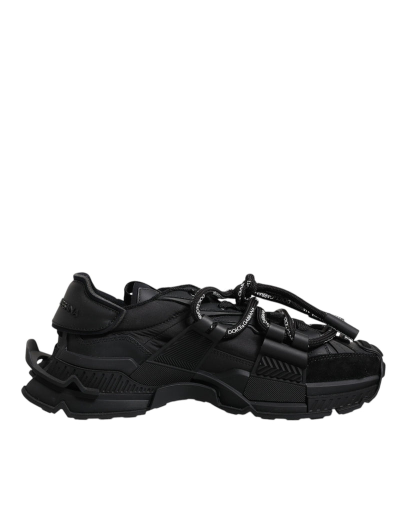 Dolce & Gabbana Black Low Top Space Lace Up Sneakers