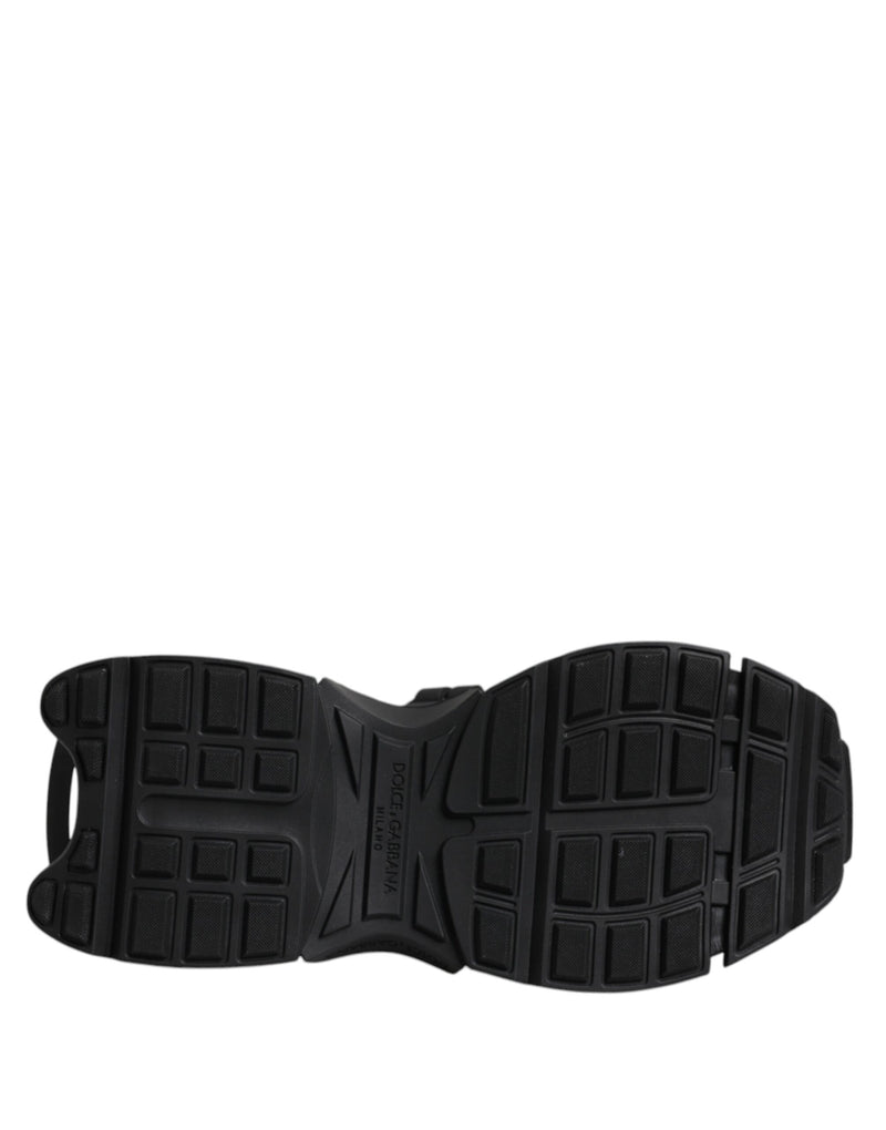 Dolce & Gabbana Black Low Top Space Lace Up Sneakers