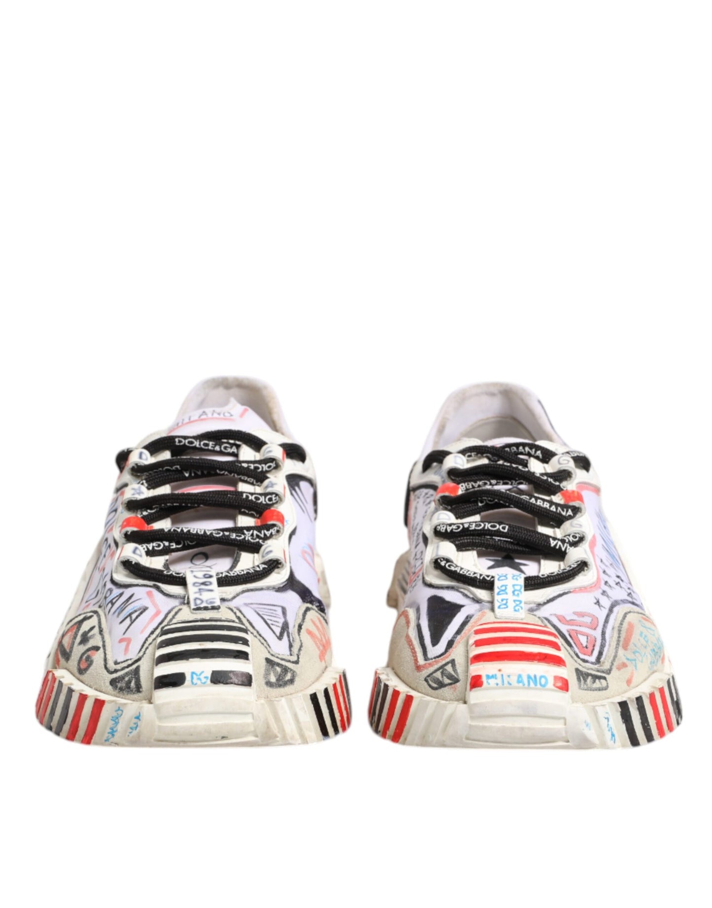 Sneakers Dolce & Gabbana en daim multicolore, modèle NS1.