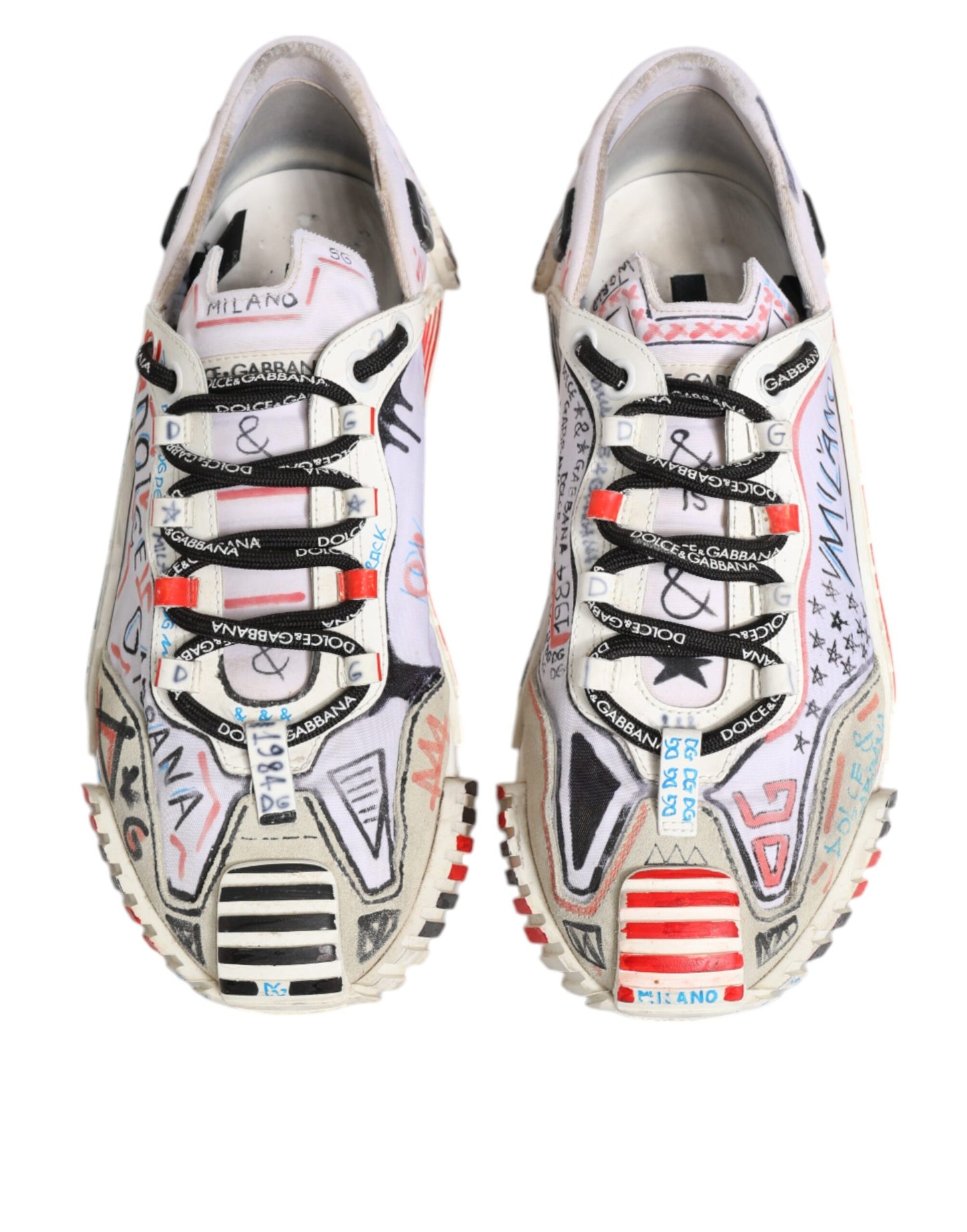 Sneakers Dolce & Gabbana en daim multicolore, modèle NS1.