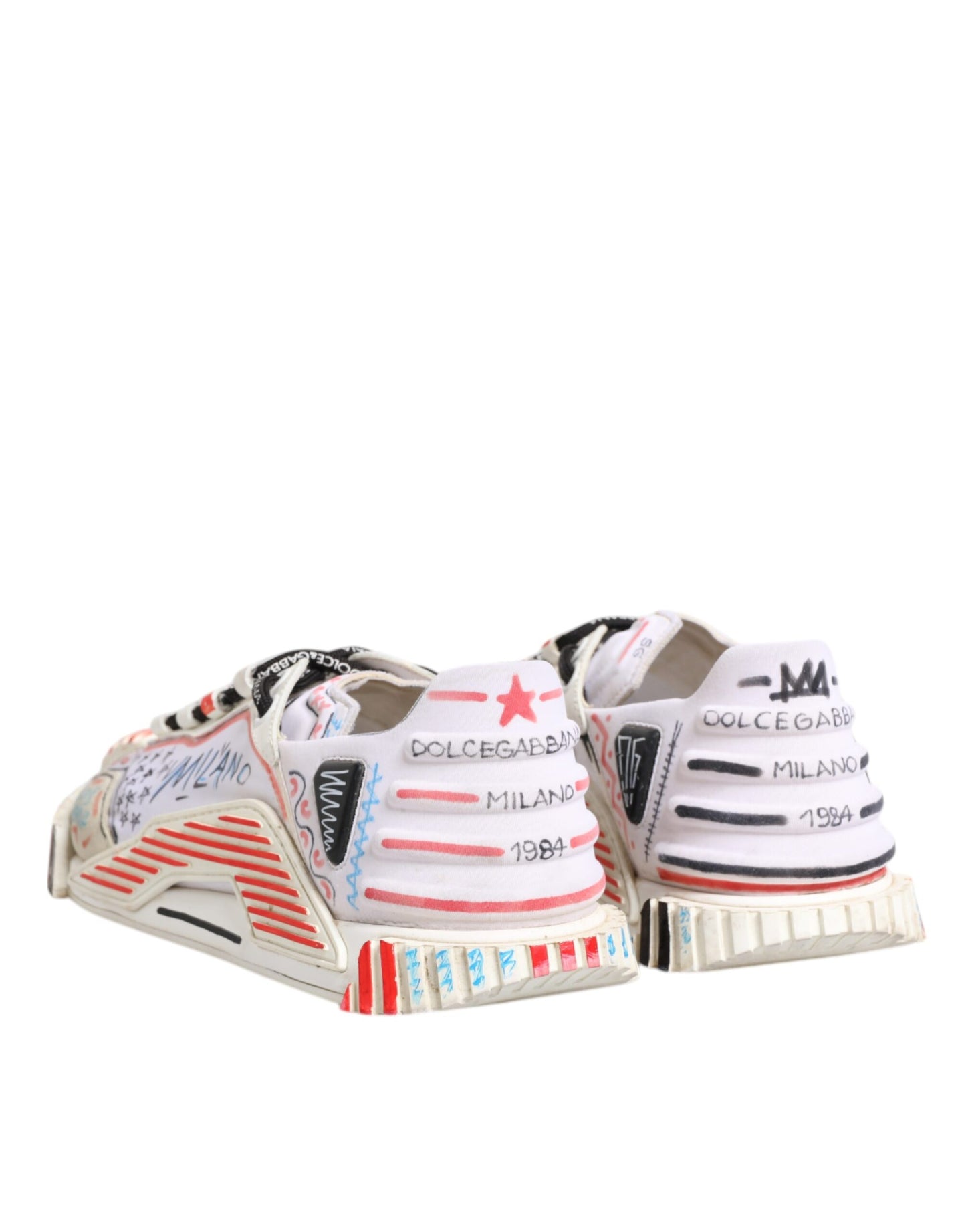 Sneakers Dolce & Gabbana en daim multicolore, modèle NS1.