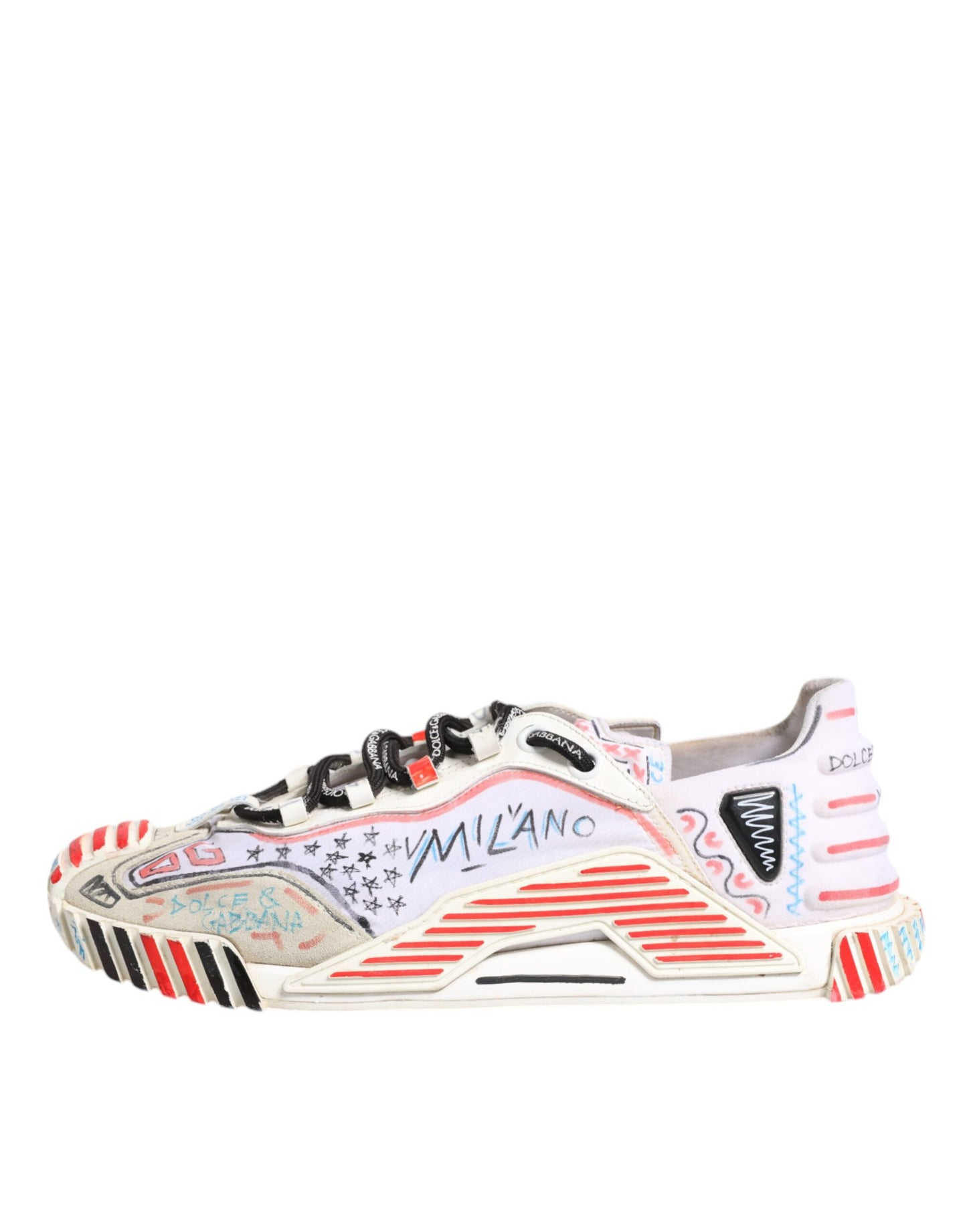 Sneakers Dolce & Gabbana en daim multicolore, modèle NS1.