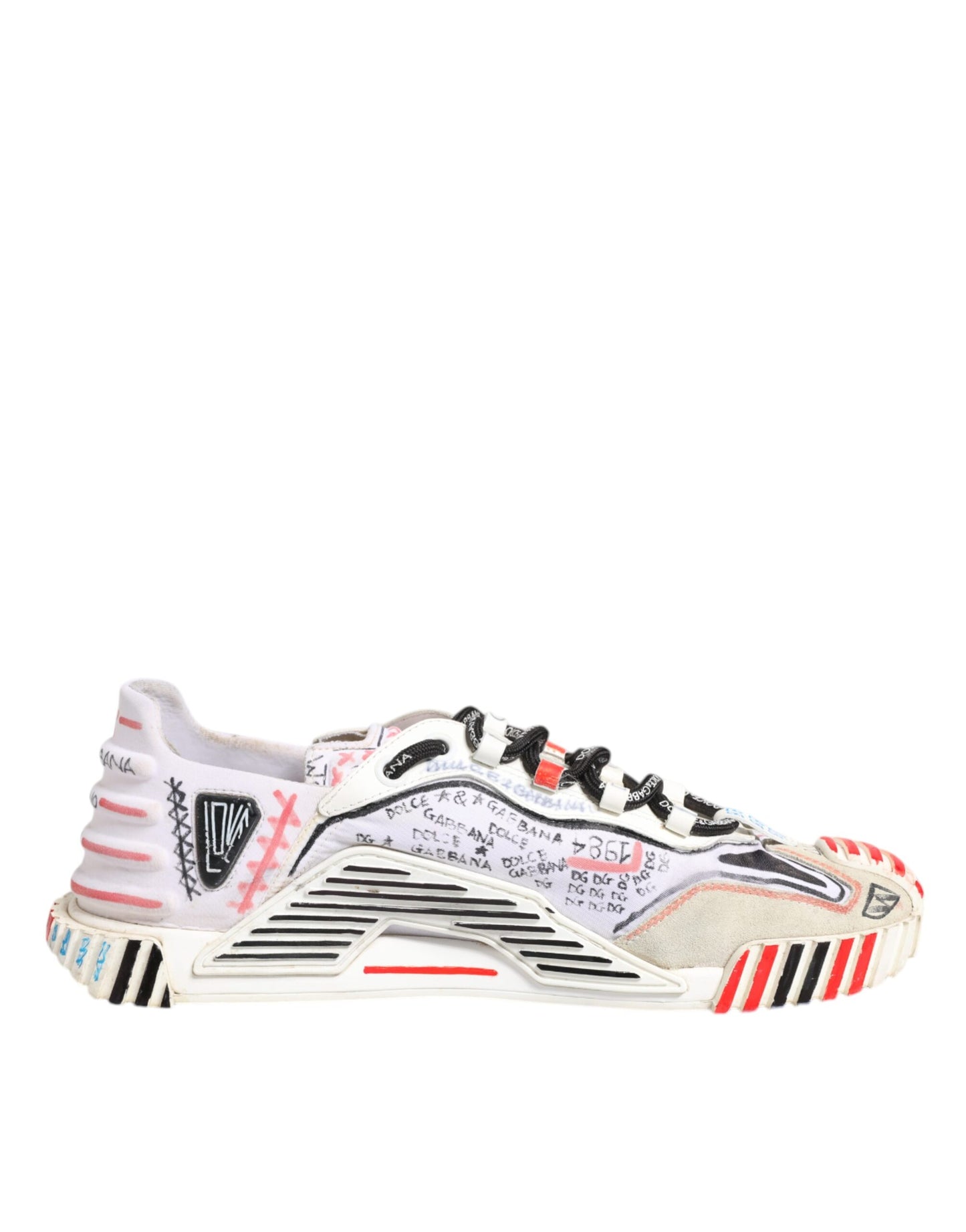 Sneakers Dolce & Gabbana en daim multicolore, modèle NS1.