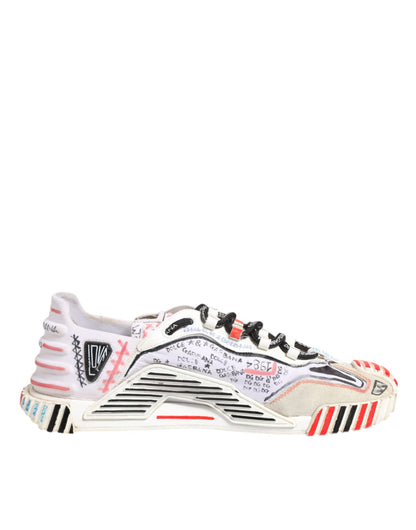Sneakers Dolce & Gabbana en daim multicolore, modèle NS1.