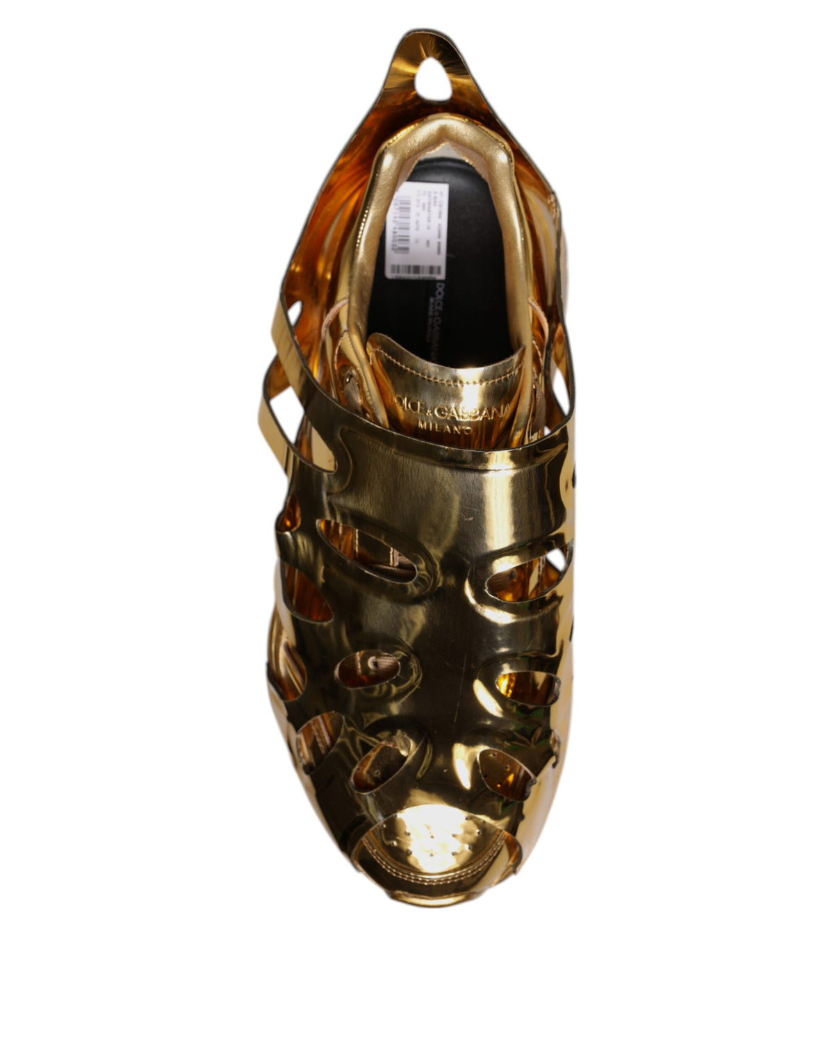 Dolce & Gabbana Gold Daymaster Leather Low Top Sneakers