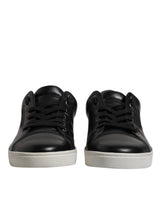 Dolce & Gabbana Black London Nappa Leather Men Sneakers