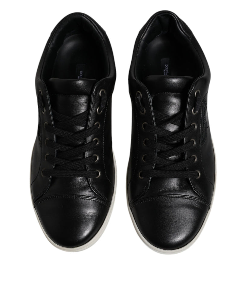 Dolce & Gabbana Black London Nappa Leather Men Sneakers