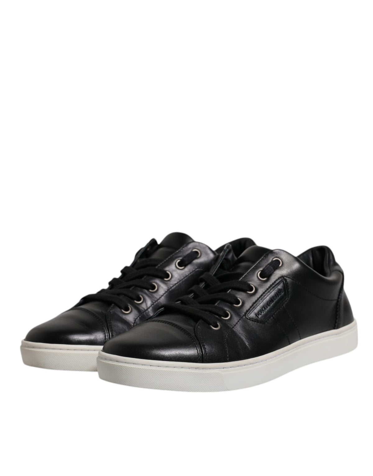 Dolce & Gabbana Black London Nappa Leather Men Sneakers