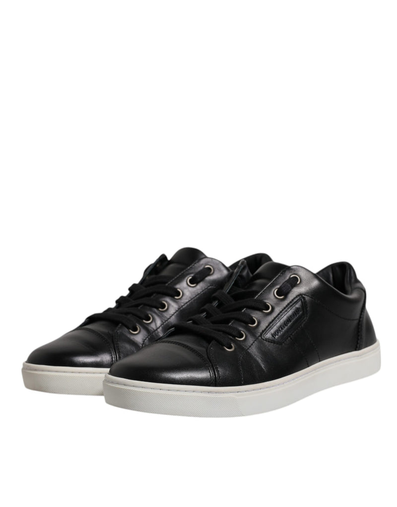 Dolce & Gabbana Black London Nappa Leather Men Sneakers
