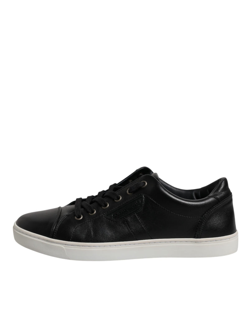 Dolce & Gabbana Black London Nappa Leather Men Sneakers