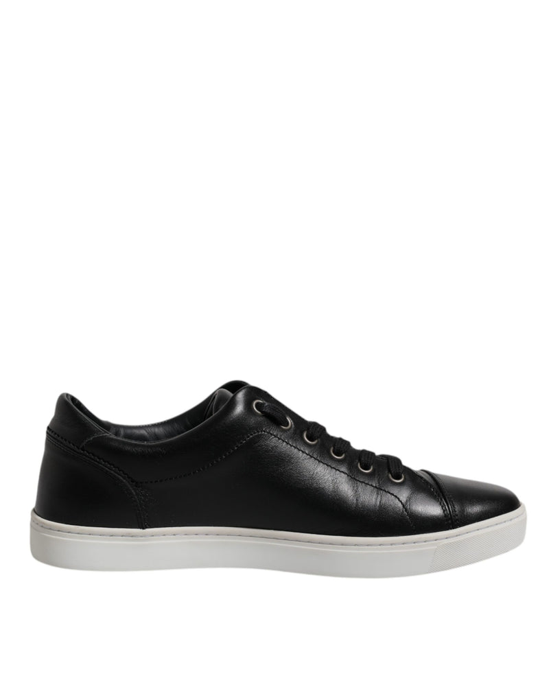 Dolce & Gabbana Black London Nappa Leather Men Sneakers