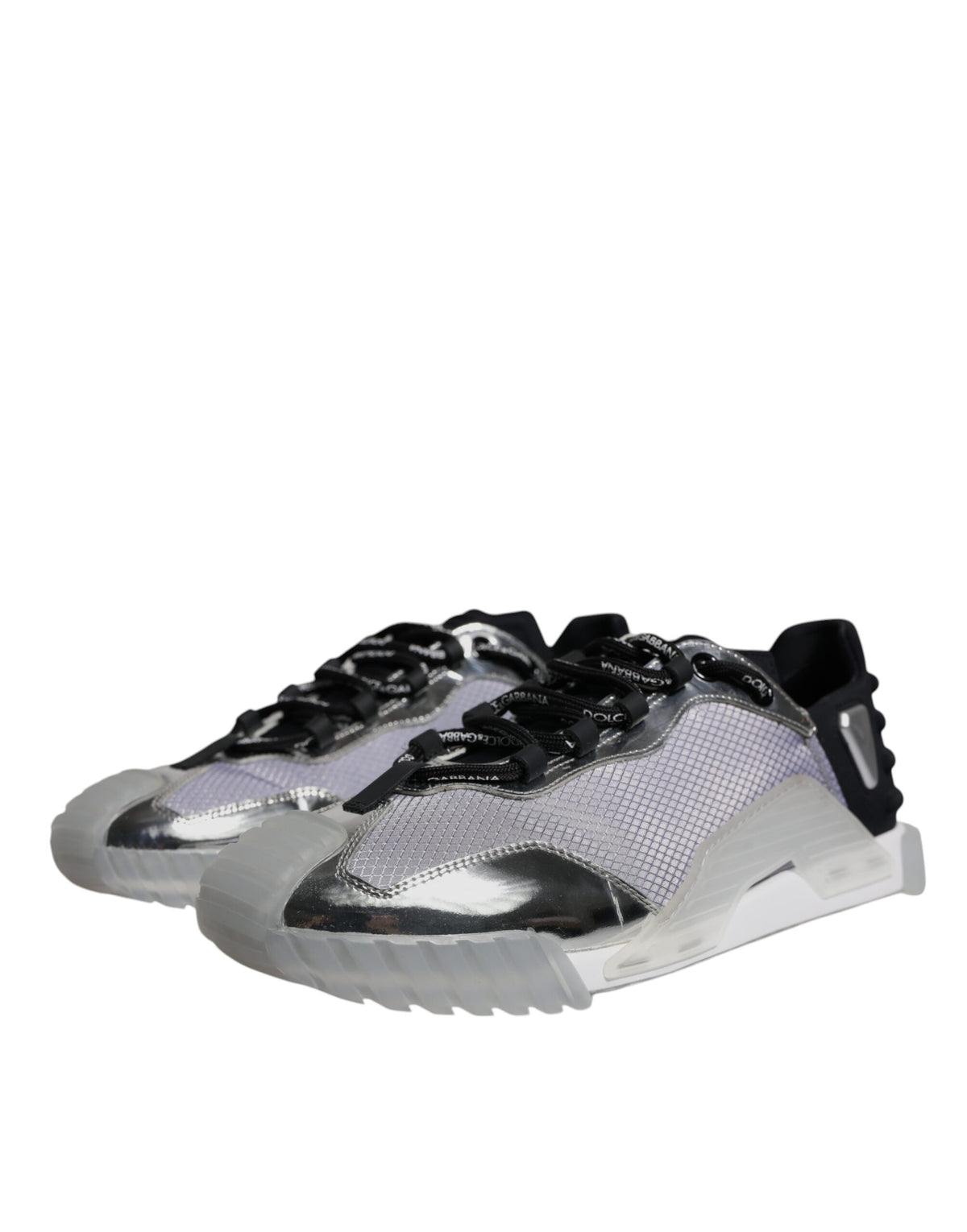 Dolce & Gabbana NS1 Low Top Sneakers en Argent et Noir