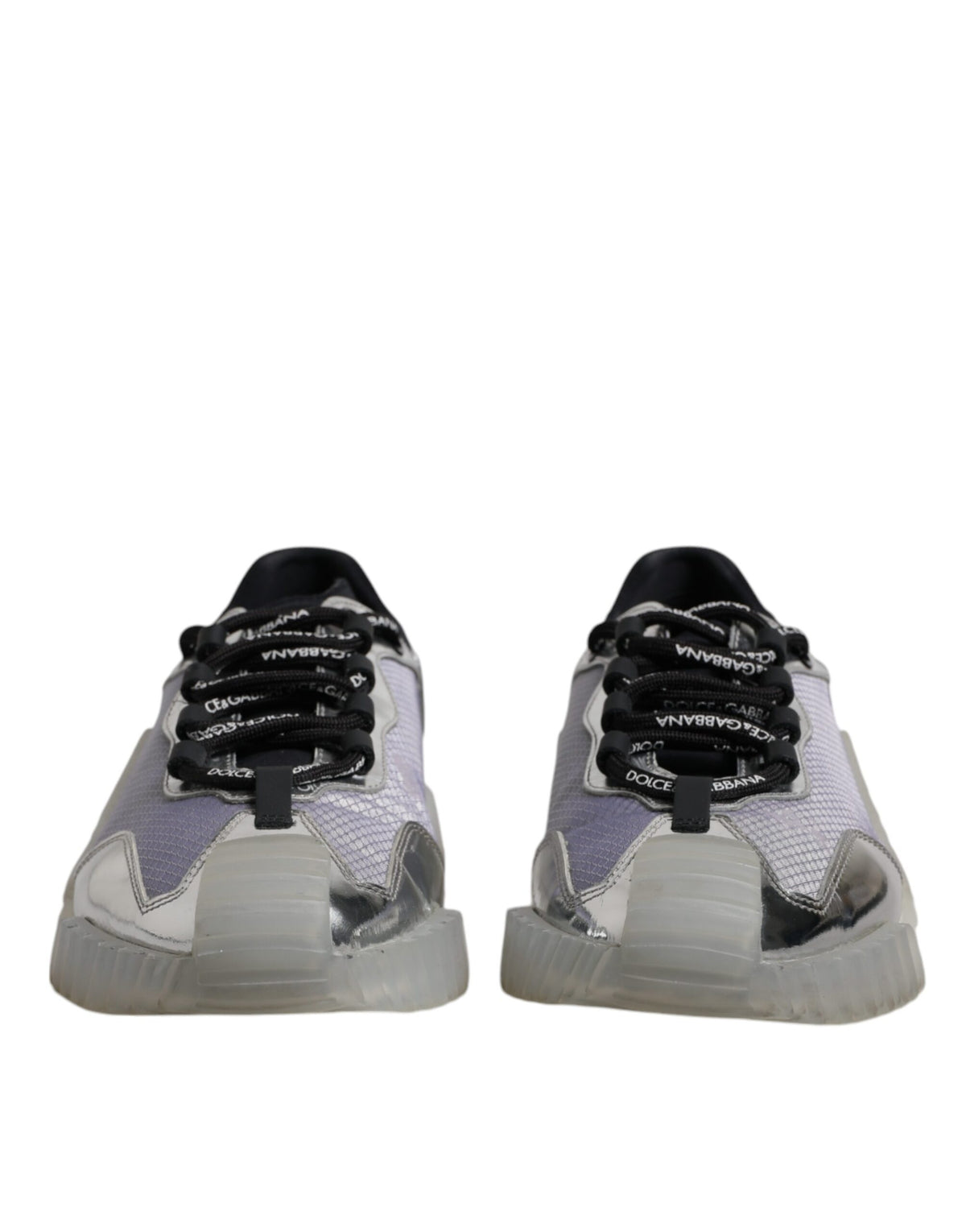 Dolce & Gabbana NS1 Low Top Sneakers - Silver and Black