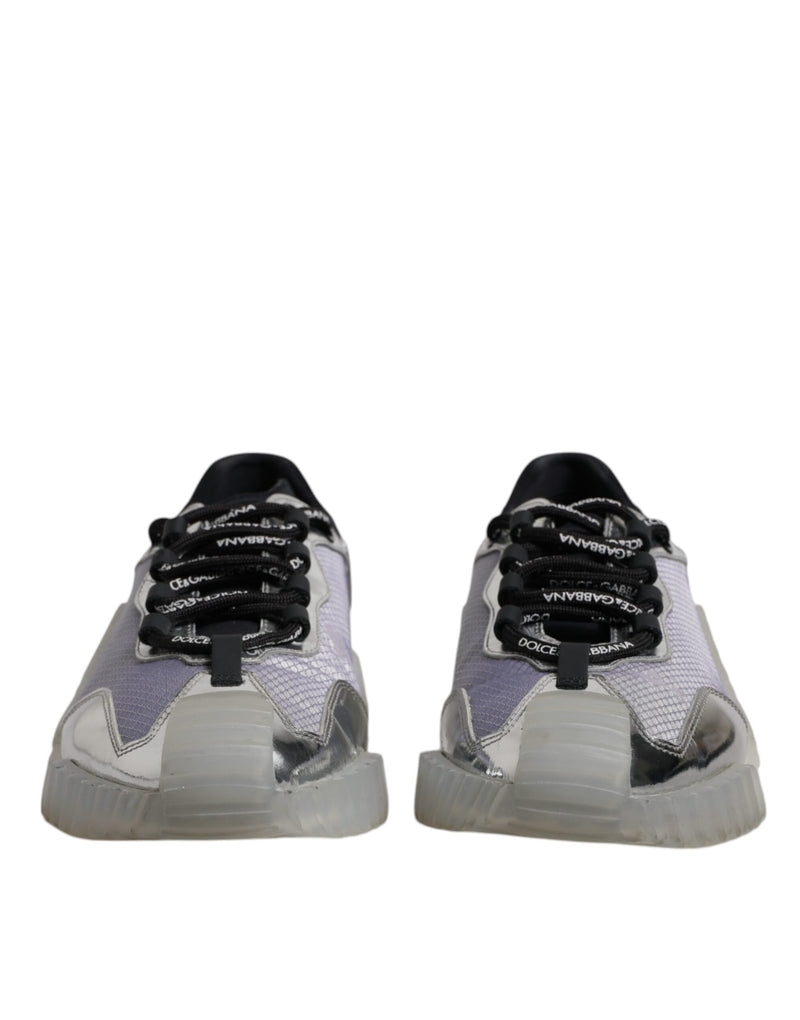 Dolce & Gabbana NS1 Low Top Sneakers - Silver and Black