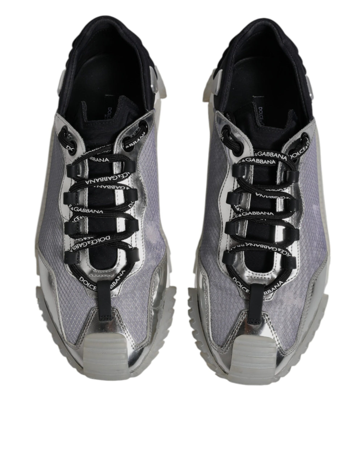 Dolce & Gabbana NS1 Low Top Sneakers - Silver and Black