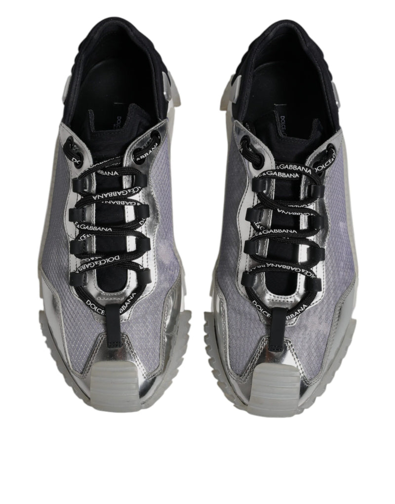 Dolce & Gabbana NS1 Low Top Sneakers - Silver and Black