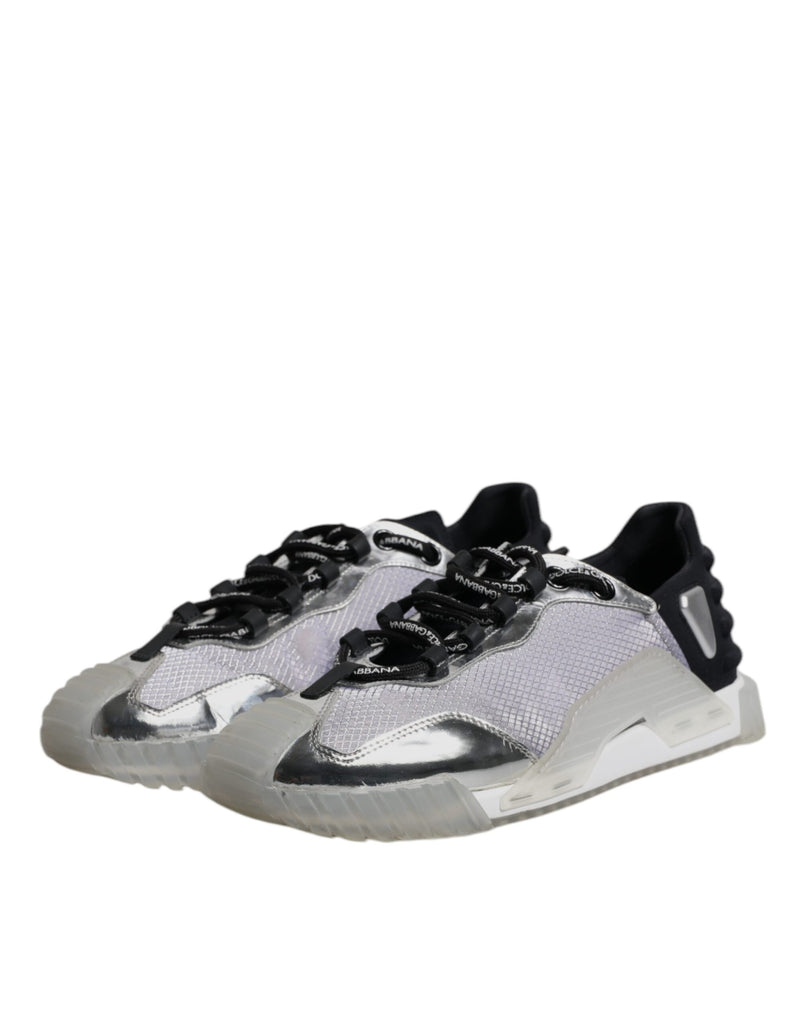 Dolce & Gabbana NS1 Low Top Sneakers - Silver and Black