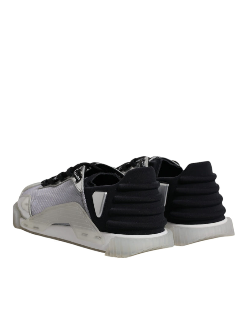 Dolce & Gabbana NS1 Low Top Sneakers - Silver and Black