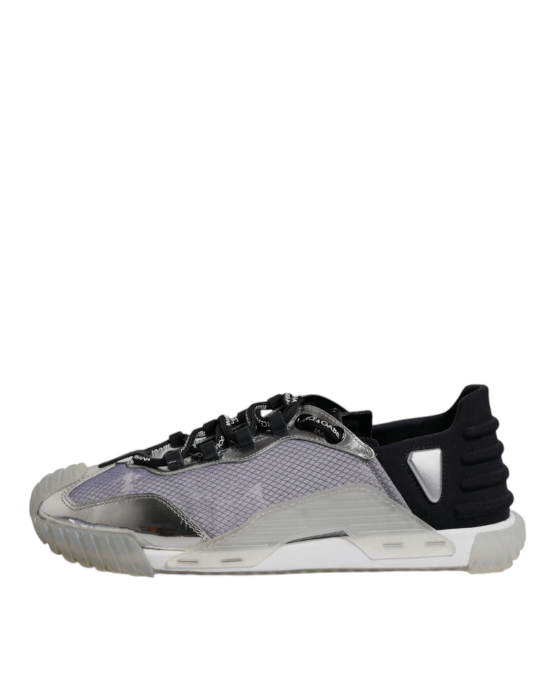 Dolce & Gabbana NS1 Low Top Sneakers - Silver and Black