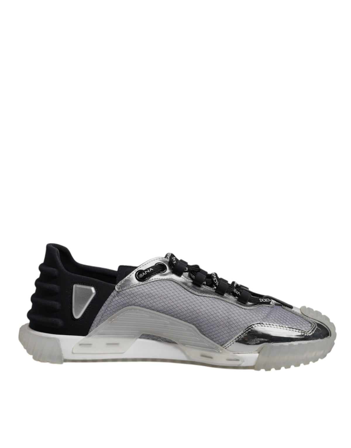 Dolce & Gabbana NS1 Low Top Sneakers - Silver and Black
