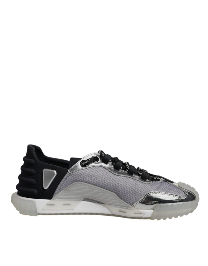 Dolce & Gabbana NS1 Low Top Sneakers - Silver and Black