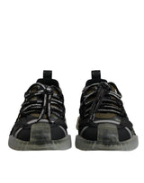 Dolce & Gabbana Black Green Camo NS1 Low Top Sneakers