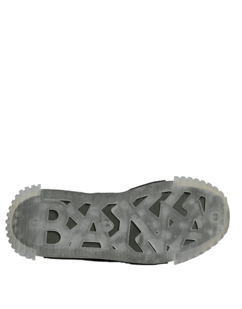 Dolce & Gabbana Black Green Camo NS1 Low Top Sneakers