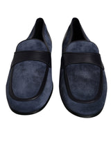 Dolce & Gabbana Ariosto Blue Suede Leather Moccasin Loafers