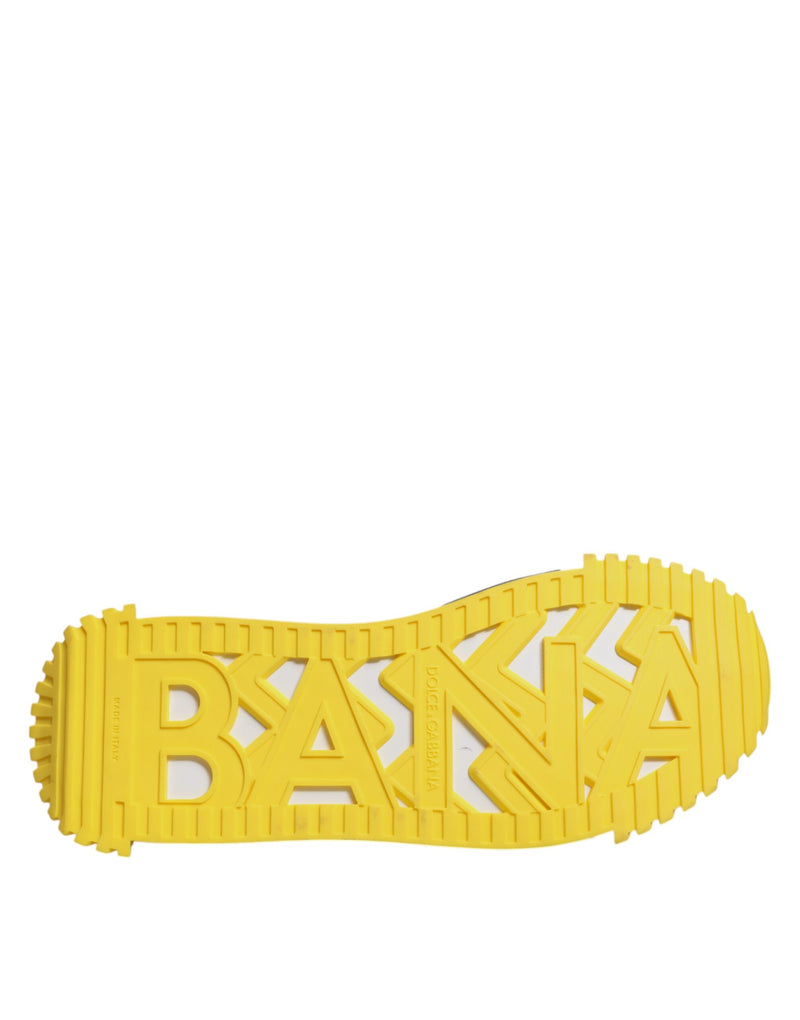 Dolce & Gabbana Black Yellow Low Top NS1 Sneakers