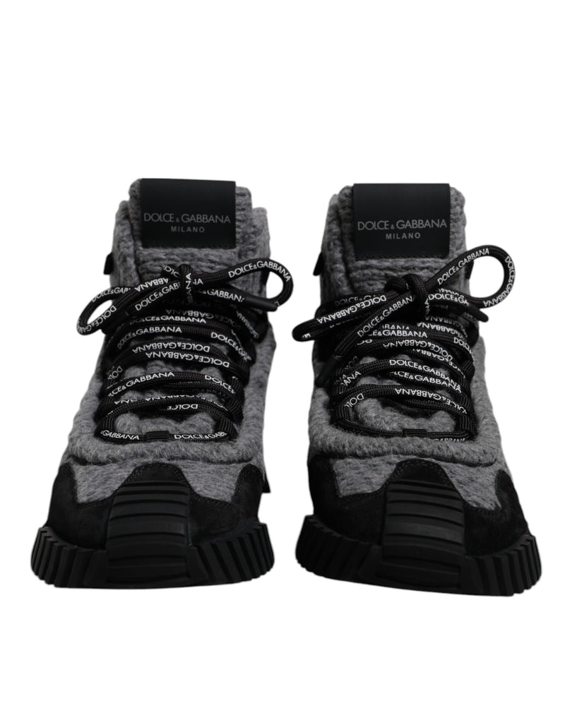 Dolce & Gabbana NS1 High Top Sneakers in Gray and Black
