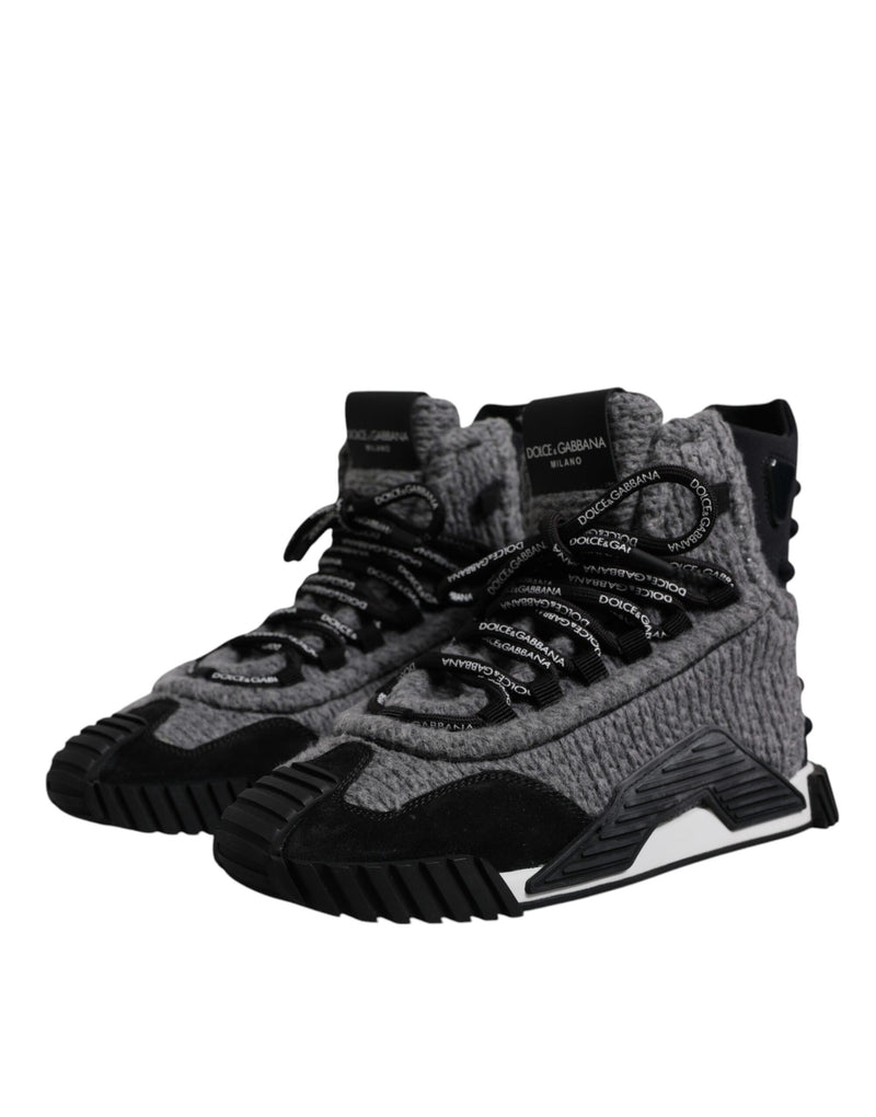 Dolce & Gabbana NS1 High Top Sneakers in Gray and Black