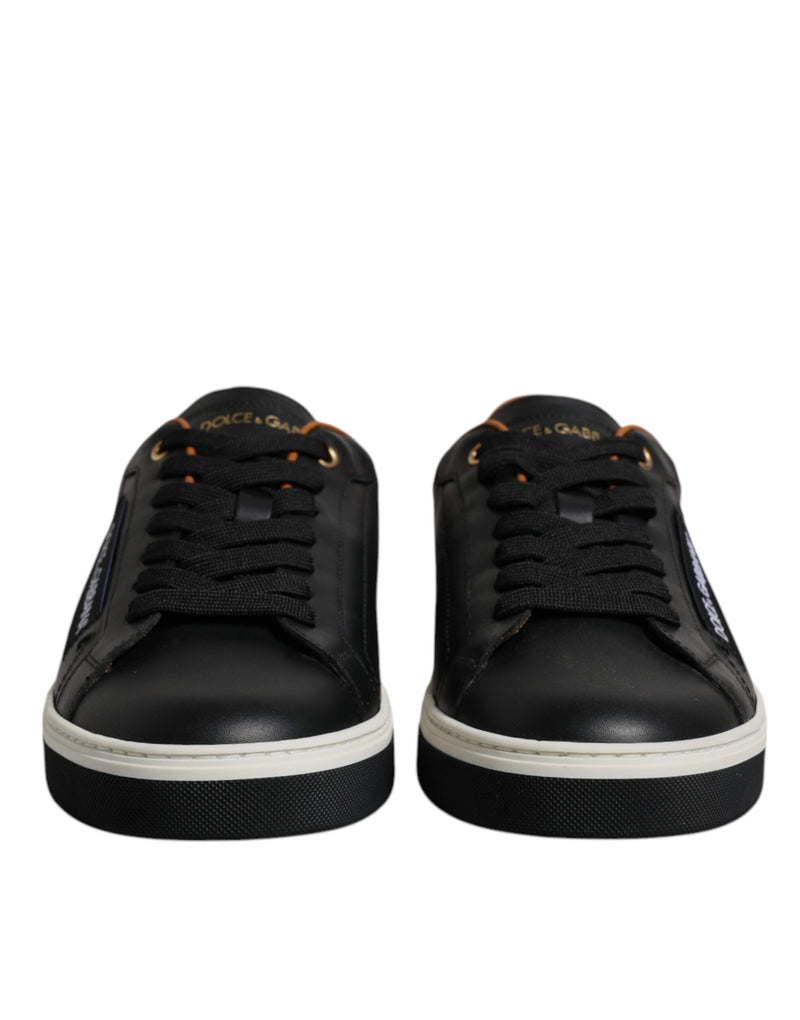 Dolce & Gabbana Sneakers en Cuir Noir pour Hommes
