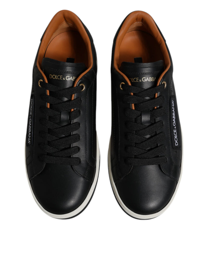 Dolce & Gabbana Sneakers en Cuir Noir pour Hommes