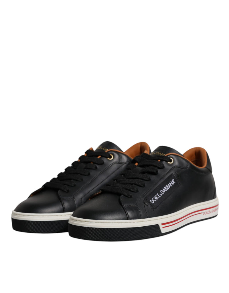 Dolce & Gabbana Sneakers en Cuir Noir pour Hommes