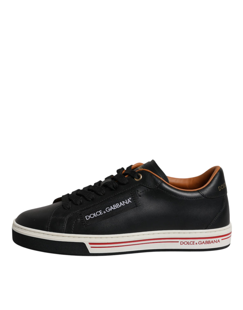 Dolce & Gabbana Sneakers en Cuir Noir pour Hommes