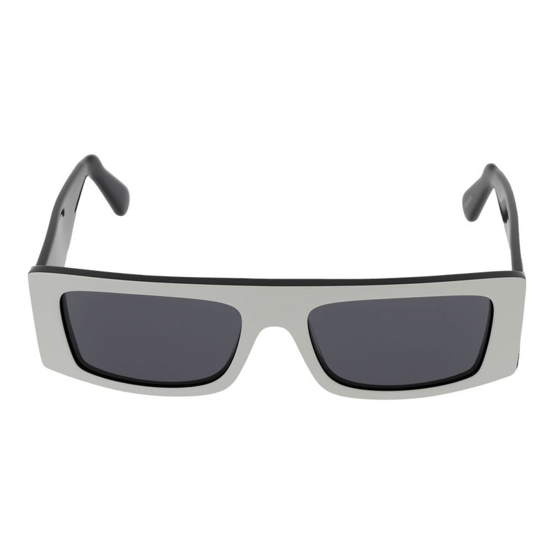 GCDS White Unisex Sunglasses - Stylish Rectangle Design