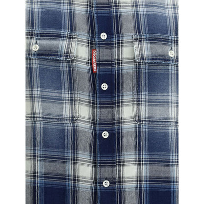 Chemise à carreaux en coton Dsquared²