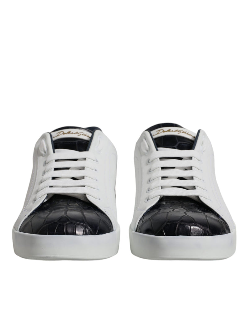 Dolce & Gabbana Portofino Sneakers - Élégance en Noir et Blanc