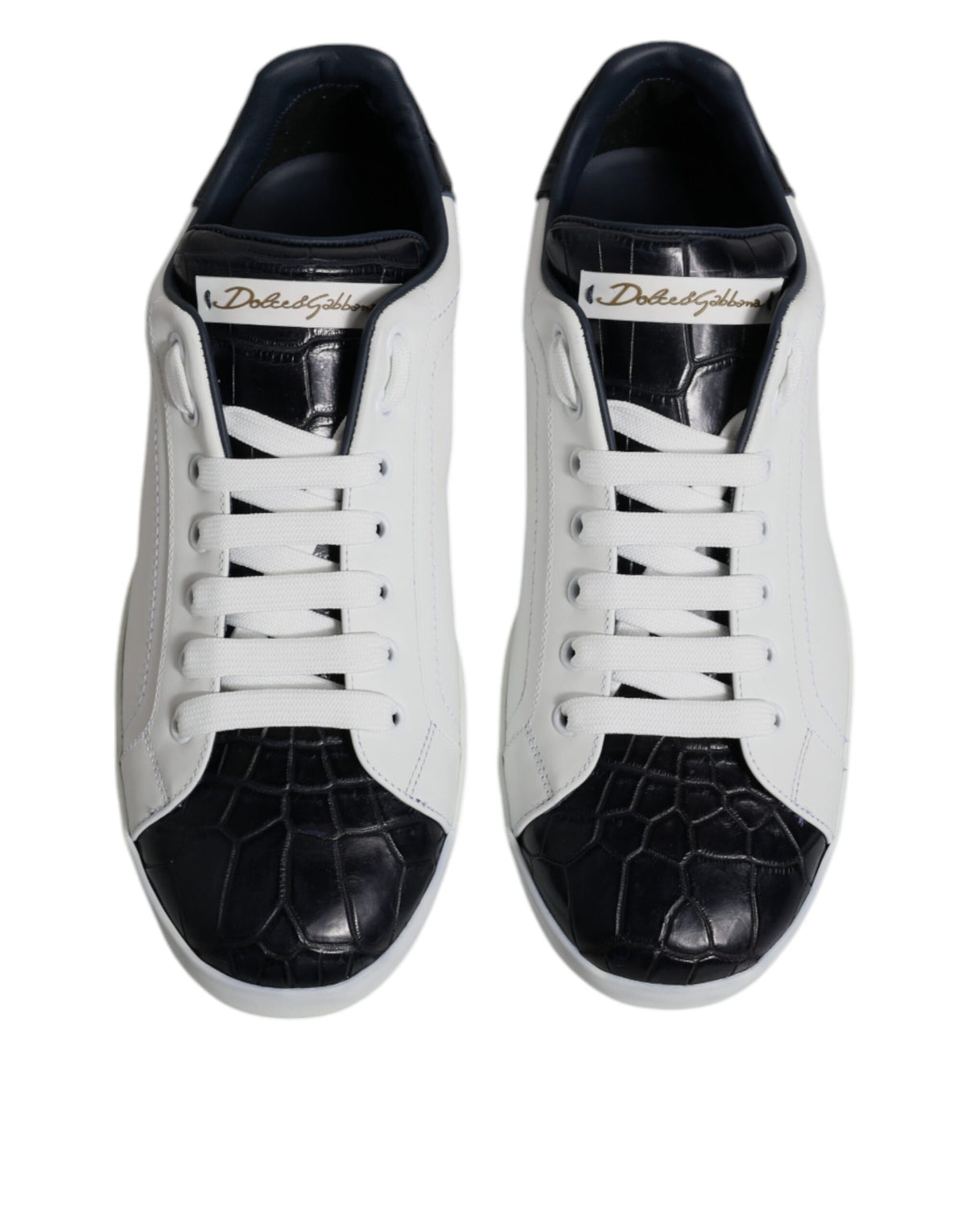 Dolce & Gabbana Portofino Sneakers - Élégance en Noir et Blanc