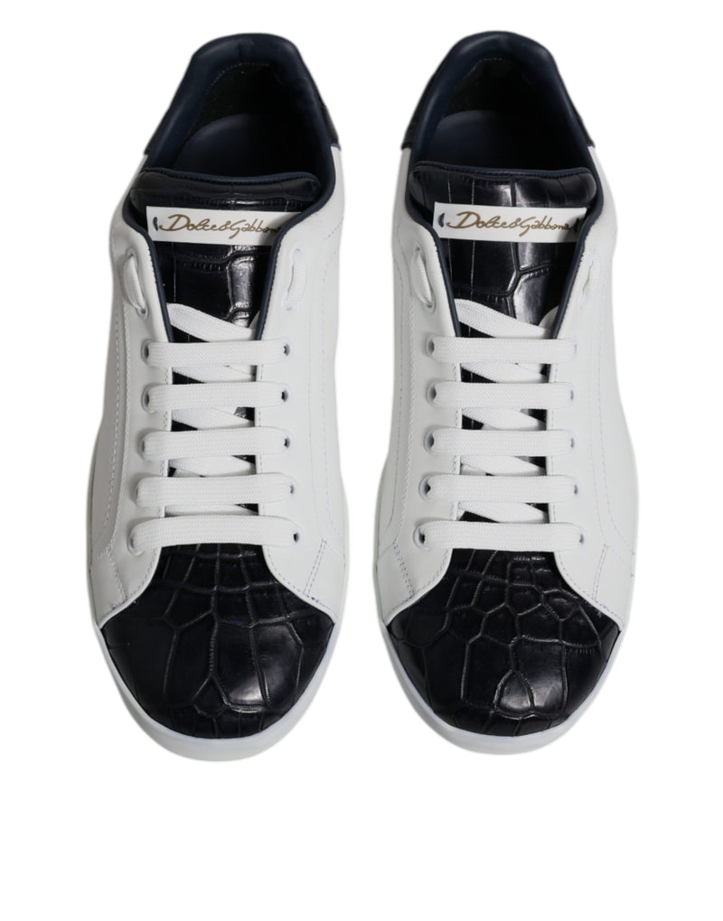 Dolce & Gabbana Portofino Sneakers - Élégance en Noir et Blanc