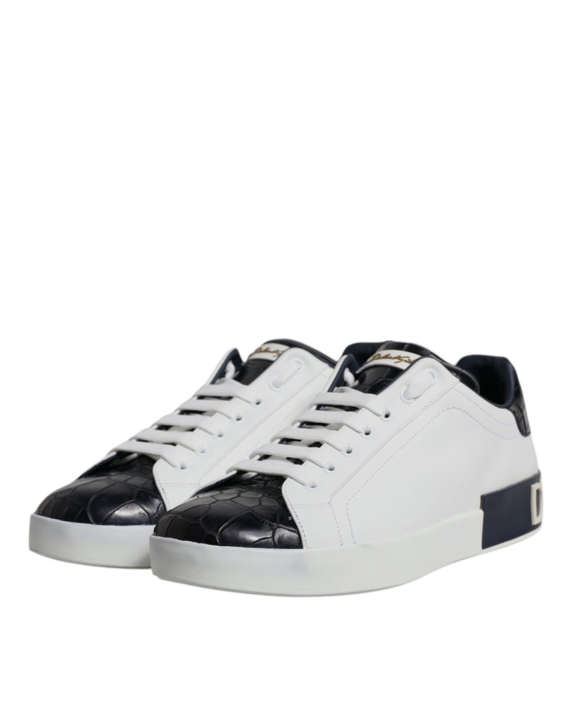 Dolce & Gabbana Portofino Sneakers - Élégance en Noir et Blanc