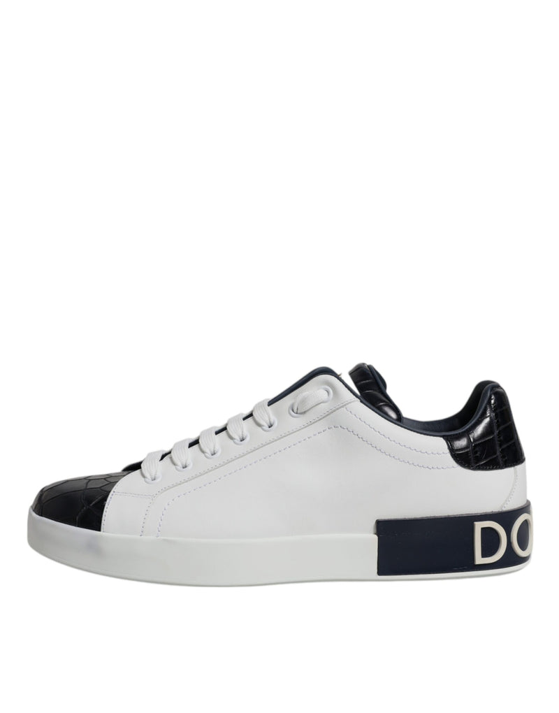 Dolce & Gabbana Portofino Sneakers - Élégance en Noir et Blanc