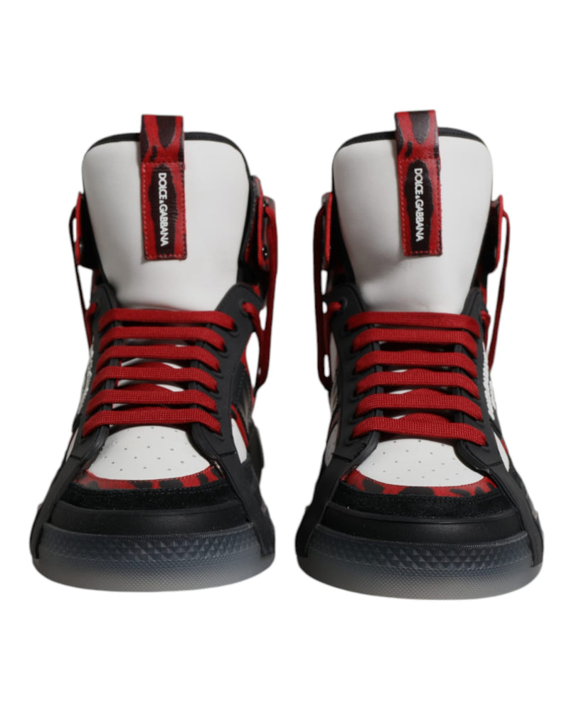 Dolce & Gabbana Multicolor Leather High Top Sneakers